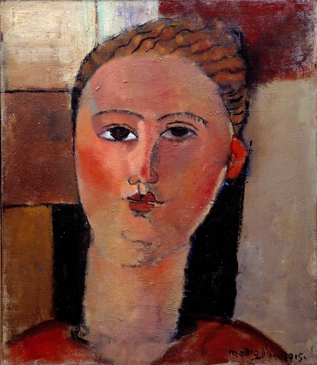 Zrzavá dívka Obraz od Amedea Modiglianiho (1884-1920) 1915 Sun. 0,40 x 0,36 m Paříž, Musee de l