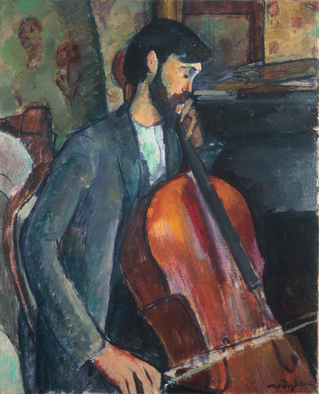 Hráč na violoncello od Amedeo Modigliani