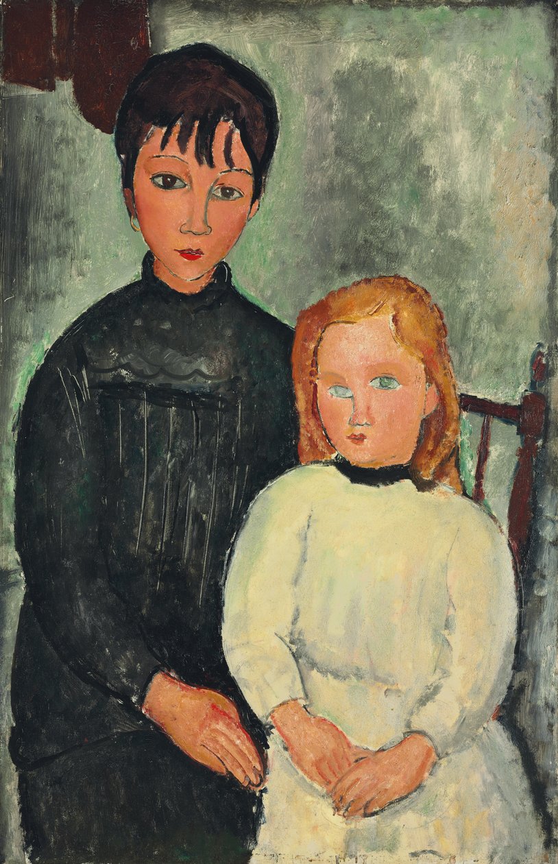 Dvě dívky; Dvě dívky, 1918 od Amedeo Modigliani