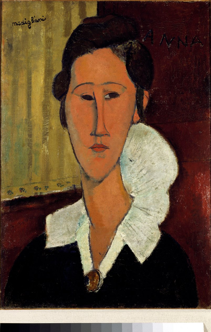 Žena s límečkem nebo portrét Anny Zborowské od Amedeo Modigliani