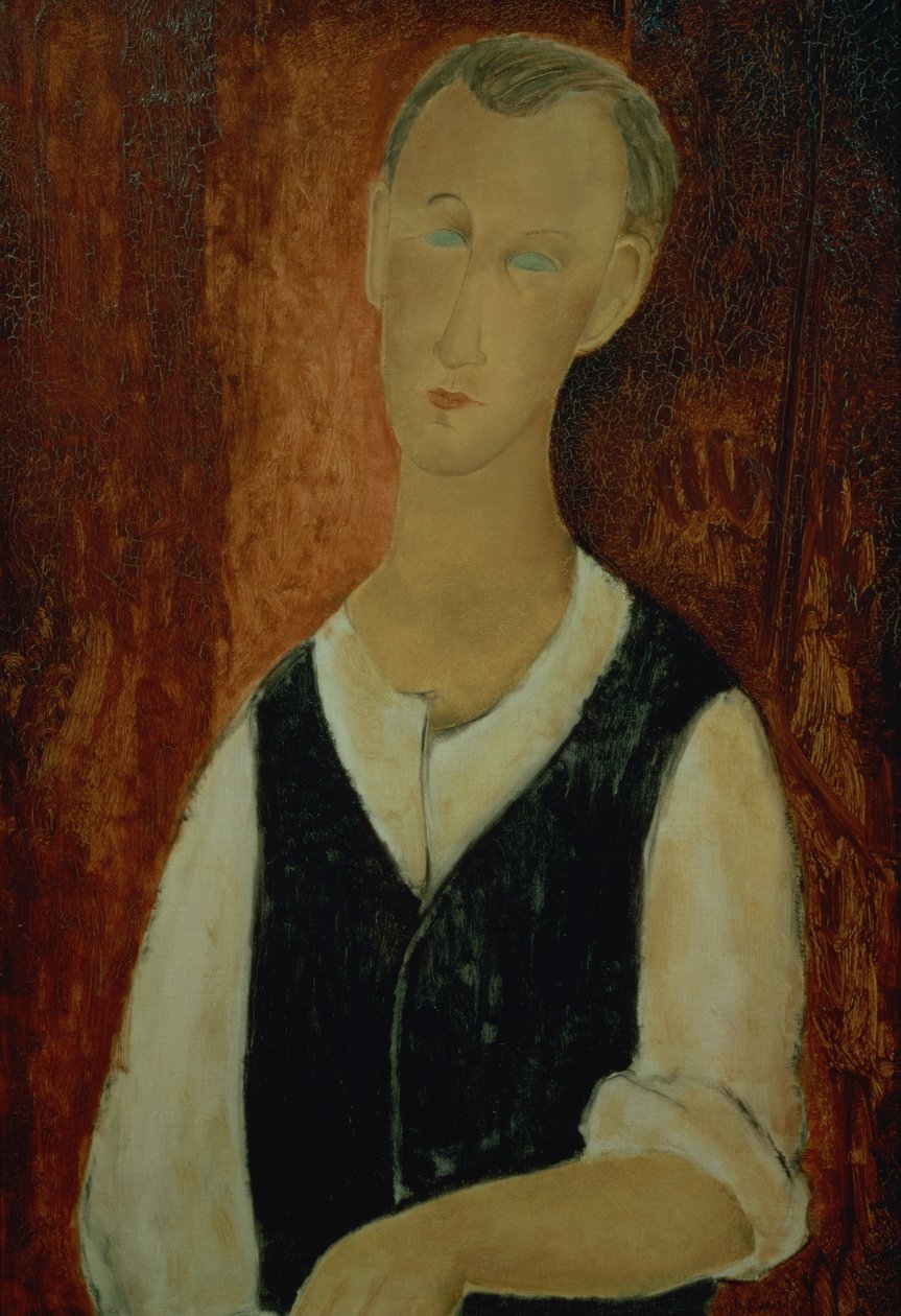 Mladý muž s černou vestou, 1912 od Amedeo Modigliani
