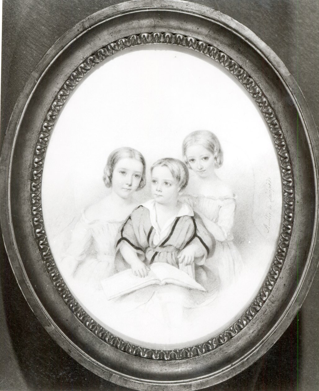 Blandine (nar. 1835), Cosima (nar. 1837) a Daniel (nar. 1839), děti Marie d