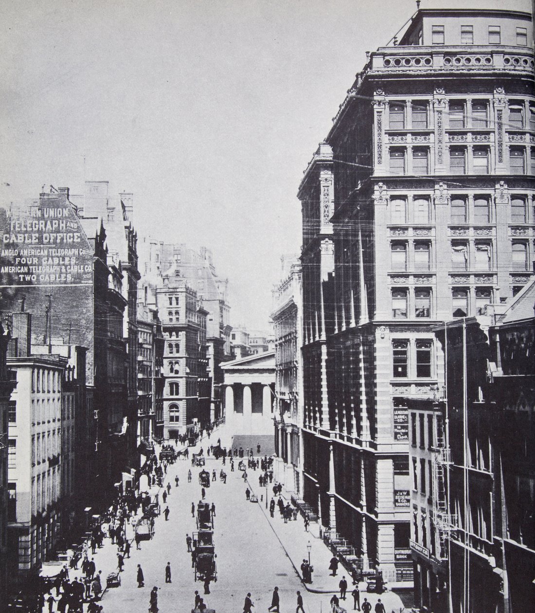 Broad Street, při pohledu na Wall Street, New York, 1893 od American Photographer