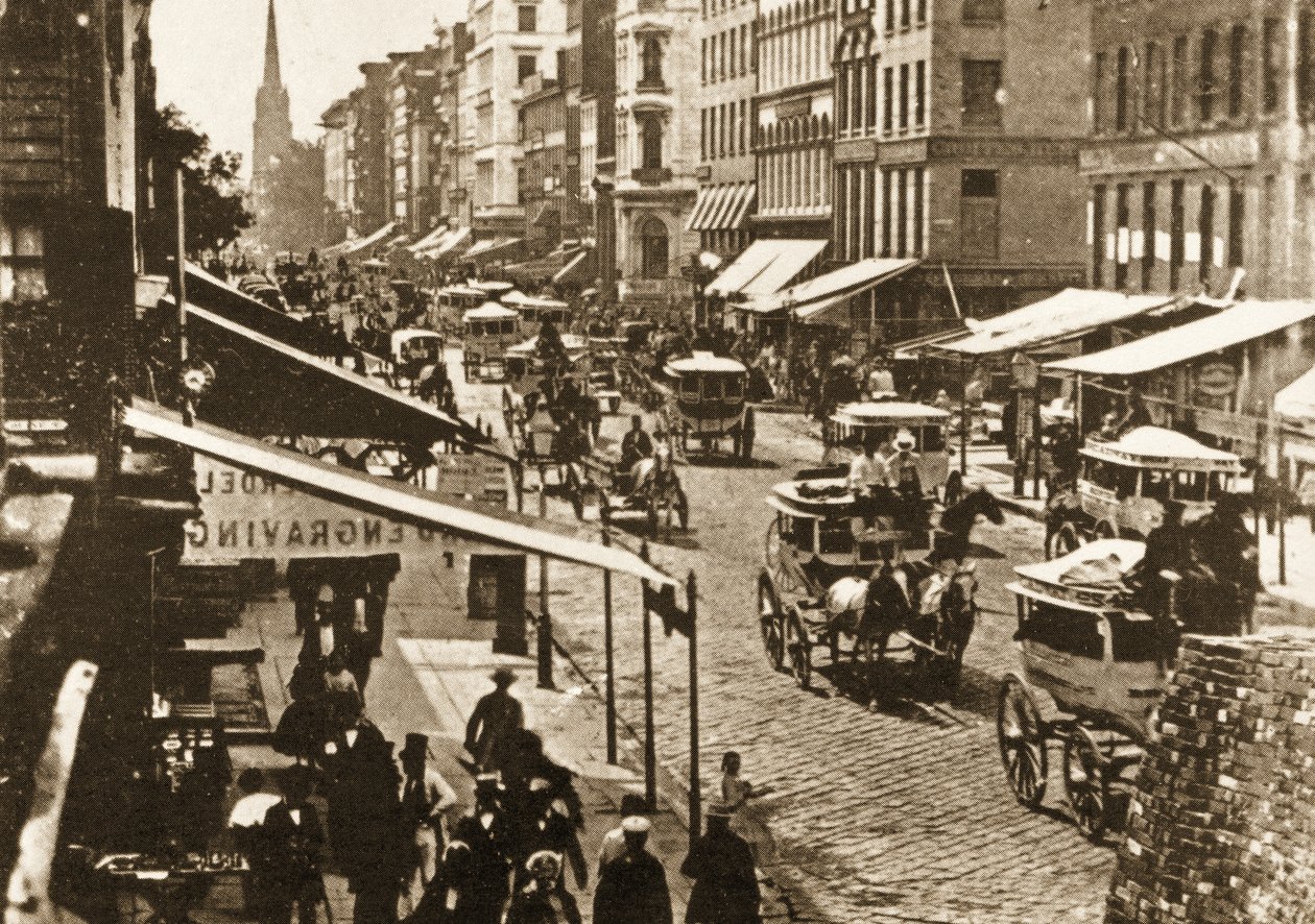 Broadway na Duane Street, New York City, 1870 od American Photographer