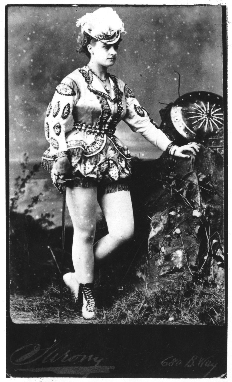 Carte de Visite neidentifikované herečky, kolem 1870-90 (tisk alba) od American Photographer