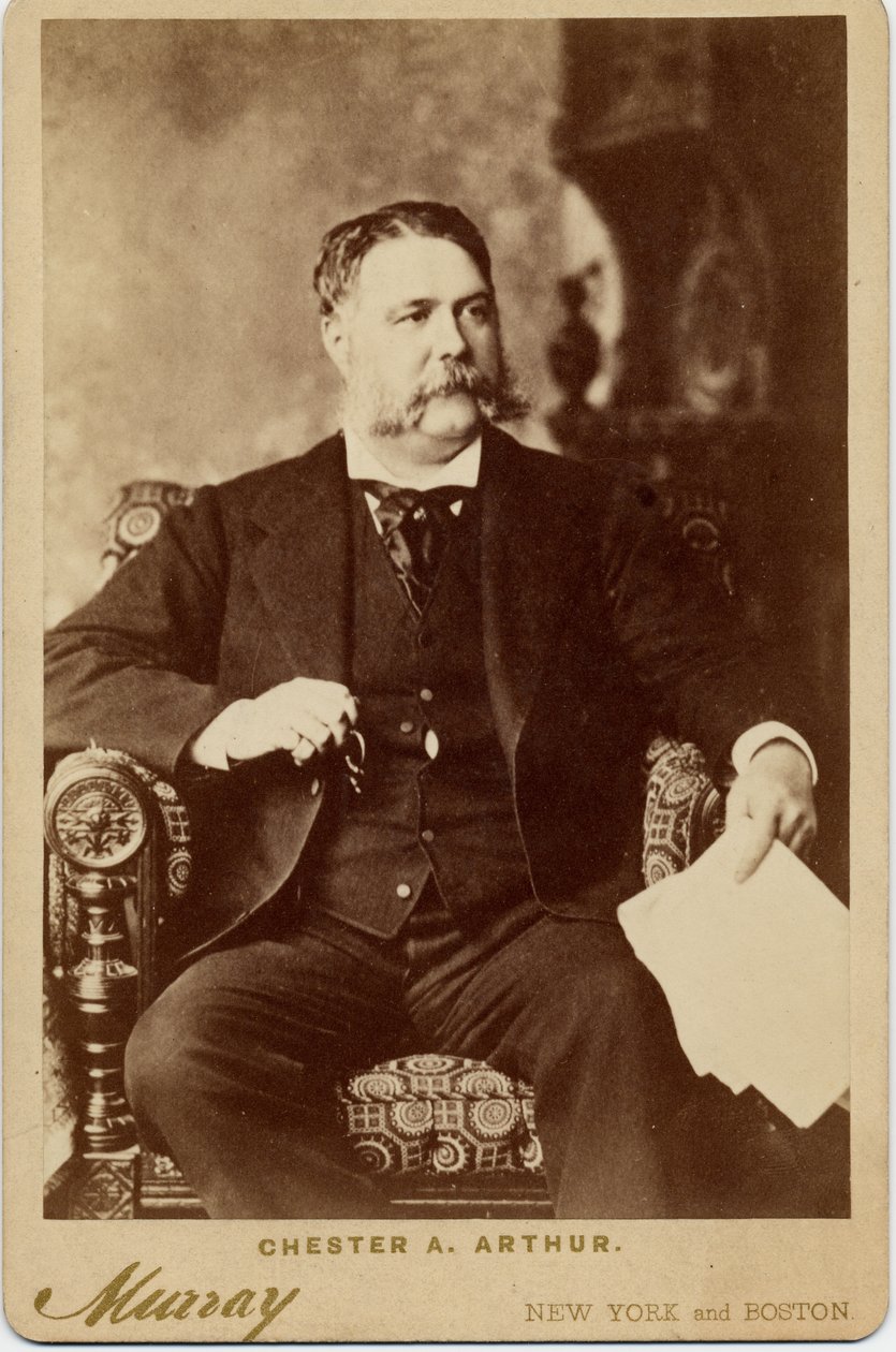 Chester Alan Arthur (1829-86), 21. prezident Spojených států amerických, foto Murray z Bostonu (foto alba) od American Photographer