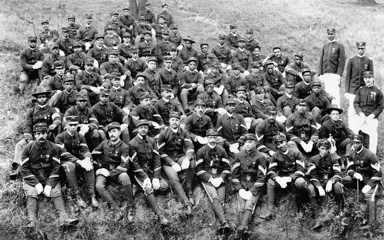 Rota D, 8. dobrovolnický pluk z Illinois, kolem roku 1899 od American Photographer