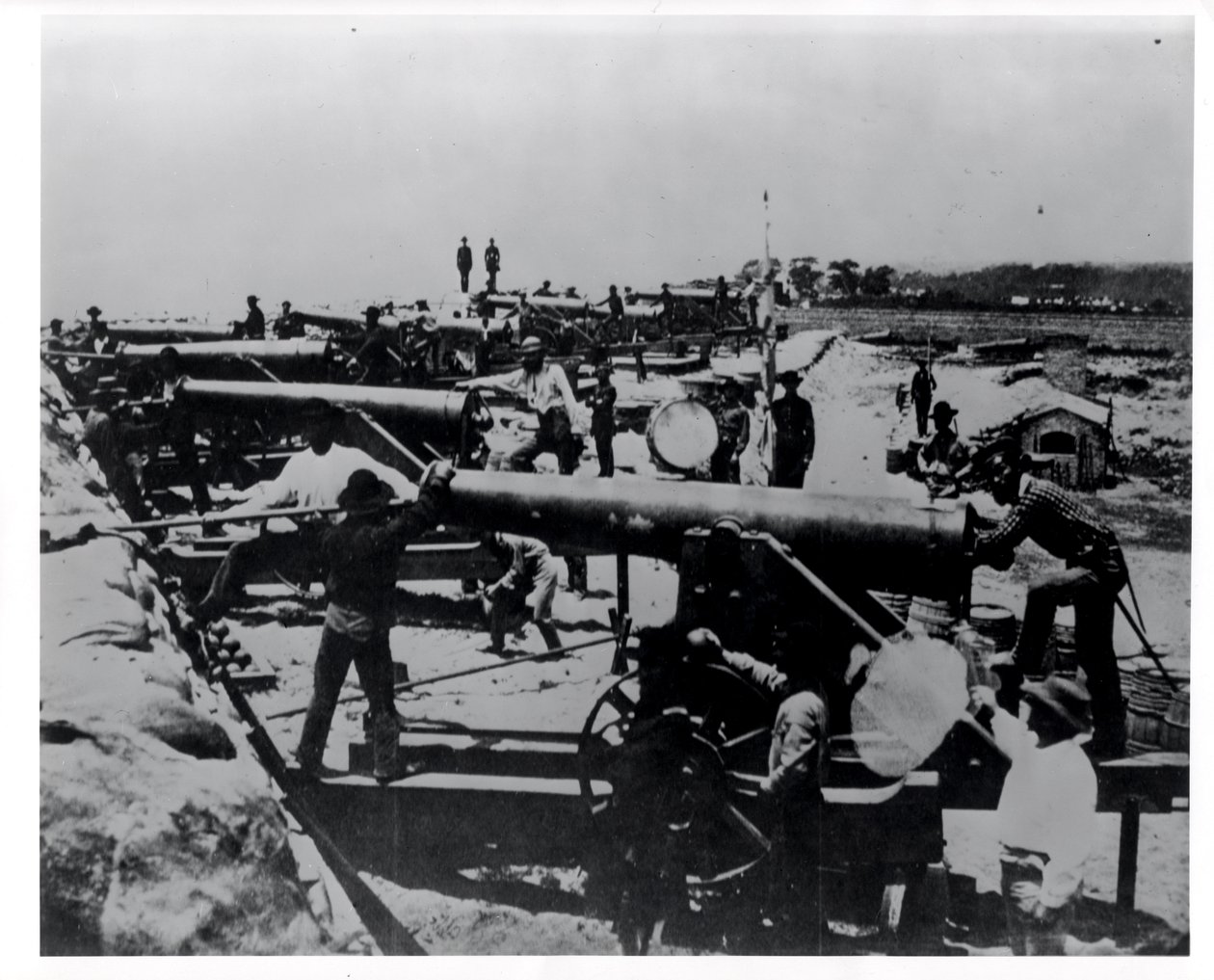 Confederate Water Battery u Warrington Entrance to Pensacola Bay, Florida, únor 1861 od American Photographer