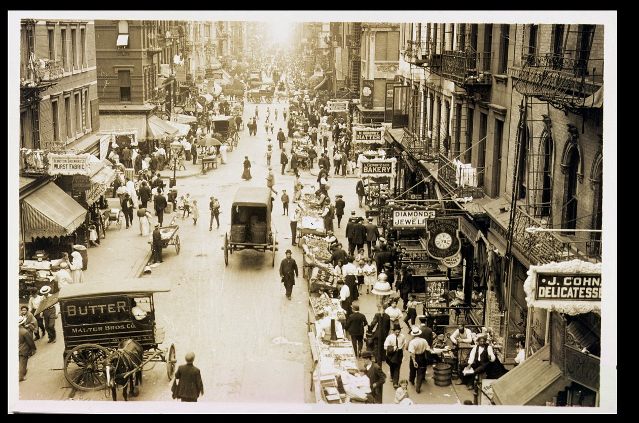 Východně na Rivington a Orchard Streets, 1905 od American Photographer