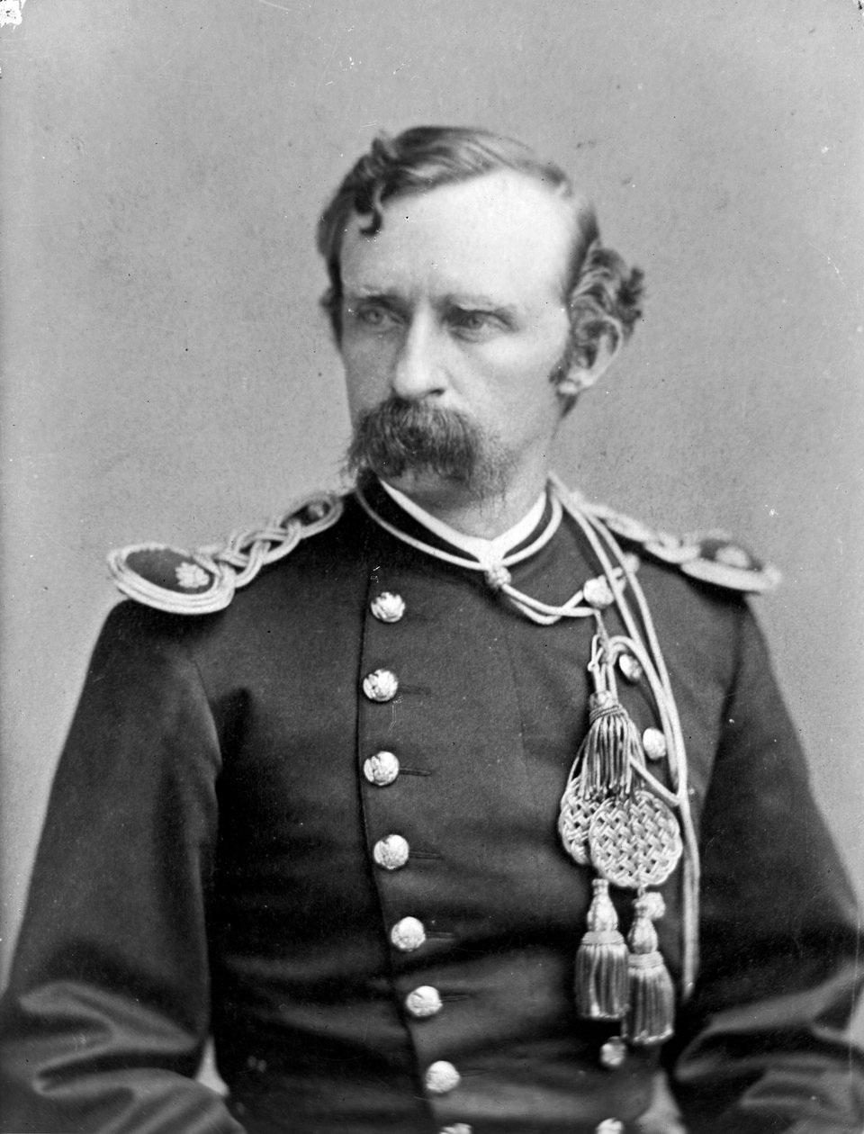 Generál George A. Custer, v uniformě, poprsí od American Photographer
