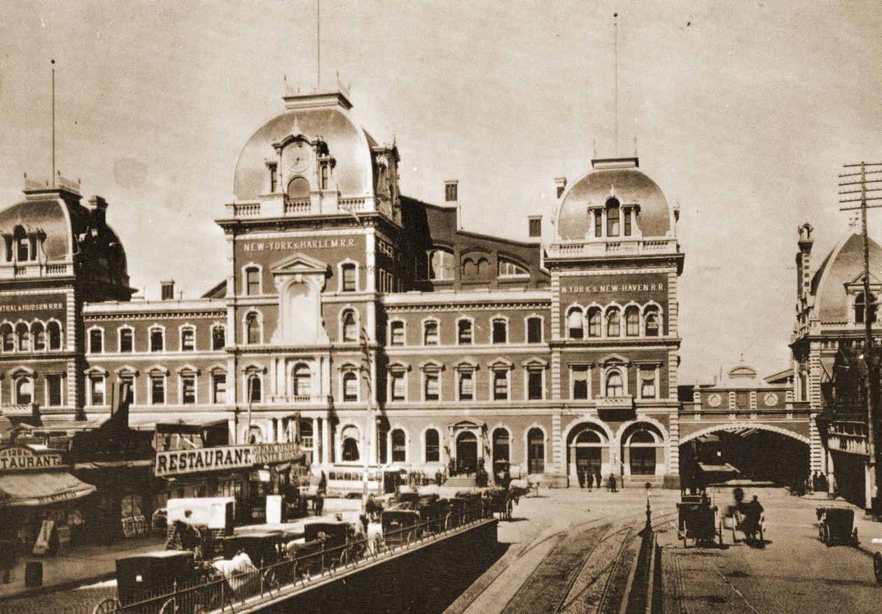 Grand Central Station na 42. ulici v Park Ave., New York City, 1887 od American Photographer