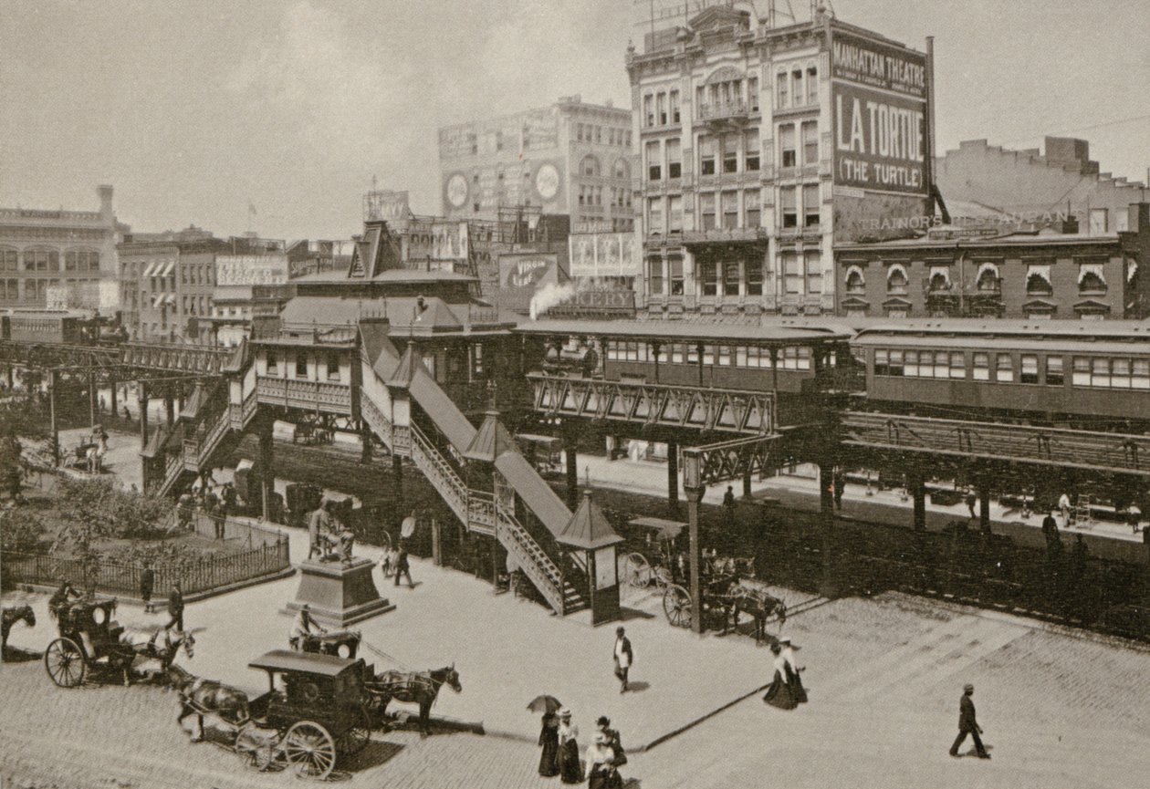 Greeley Square, při pohledu z Broadway a 34th St., New York City, 1898 od American Photographer