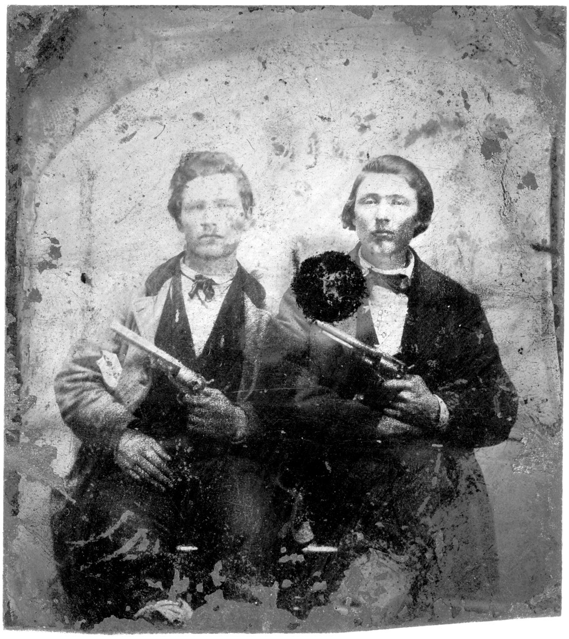 Jesse a Frank Jamesovi, kolem 1866-76 od American Photographer