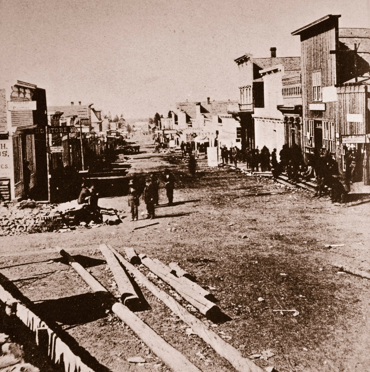 Leadville Colorado, 70. léta 19. století (sépiová fotografie) od American Photographer