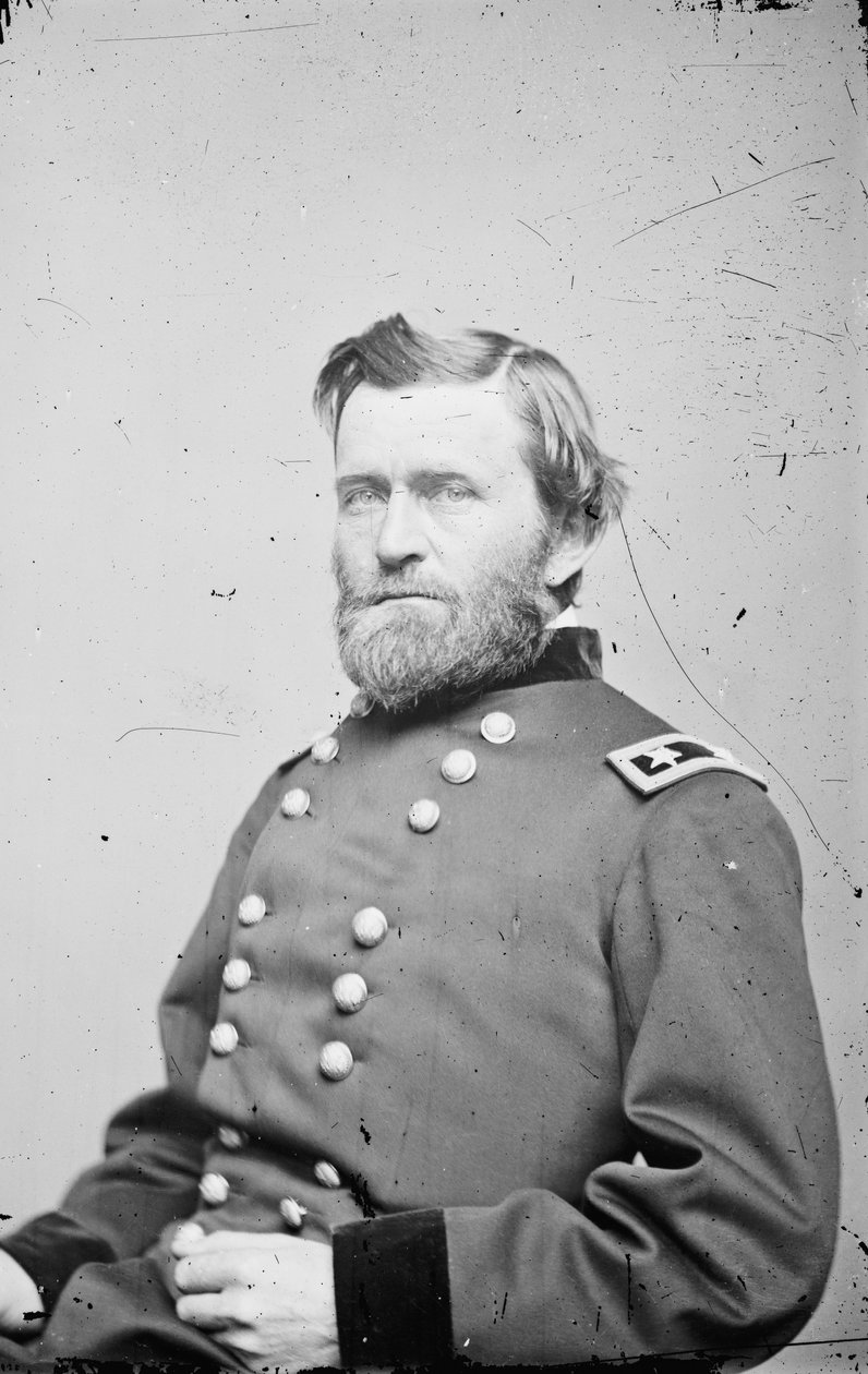 Generálmajor Ulysses S. Grant, důstojník federální armády, 1862-4 od American Photographer