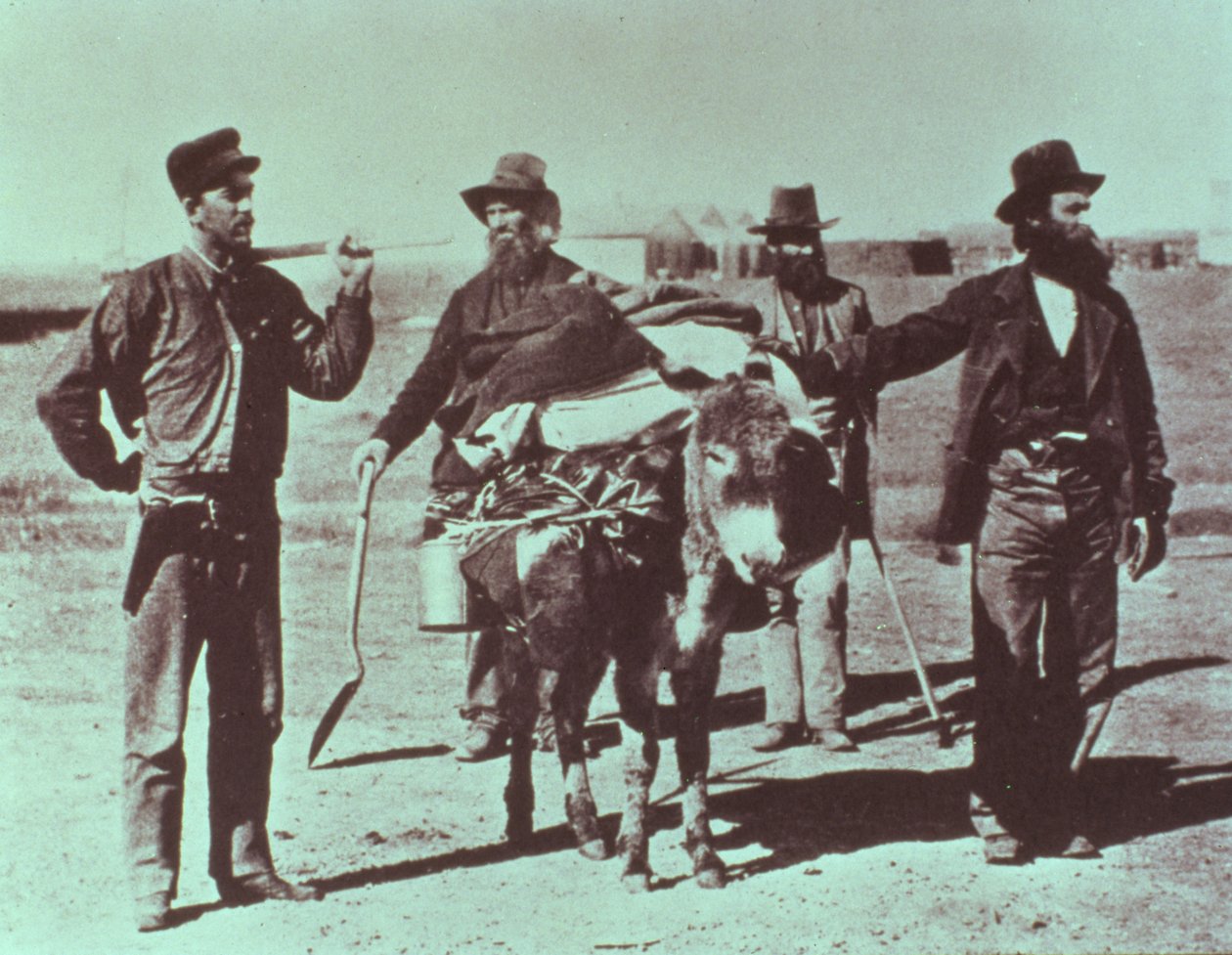 Severoameričtí zlatokopové, kolem roku 1849 od American Photographer