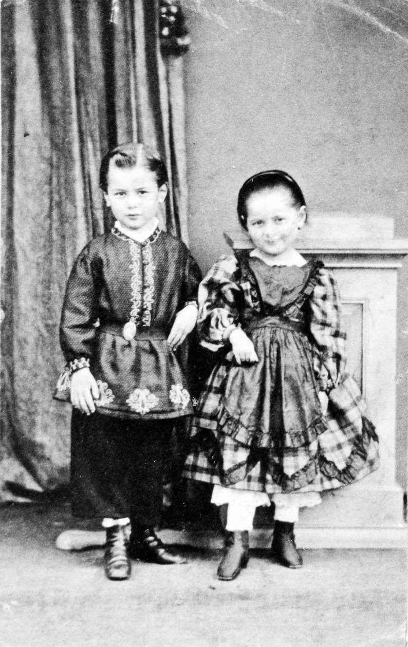 Portrét bratra a sestry, c.1860 od American Photographer
