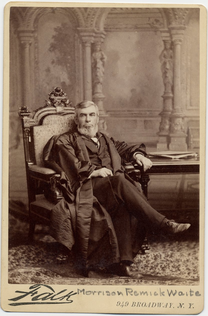 Remick Morrison Waite (1816-88), předseda Nejvyššího soudu USA; foto: Benjamin Falk, New York (albumen) od American Photographer