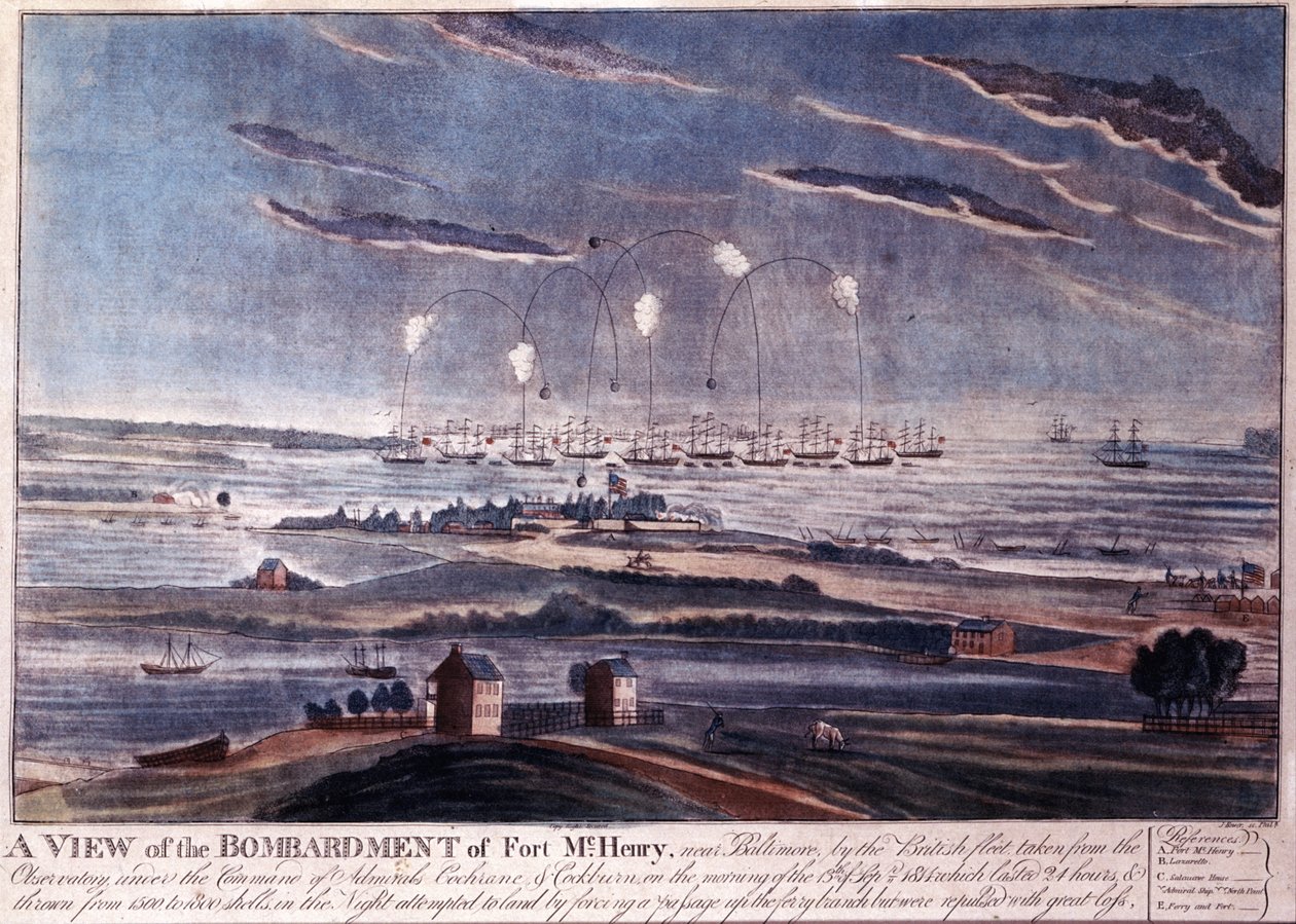 Britský útok na Fort McHenry, Baltimore v roce 1812 od American Photographer
