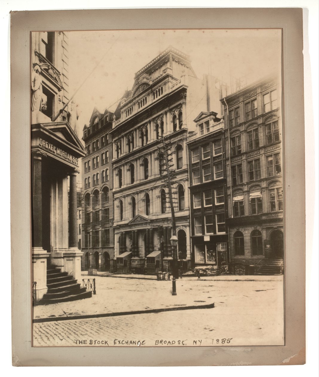 Burza na Broad Street, 1885 (sépiová fotografie) od American Photographer