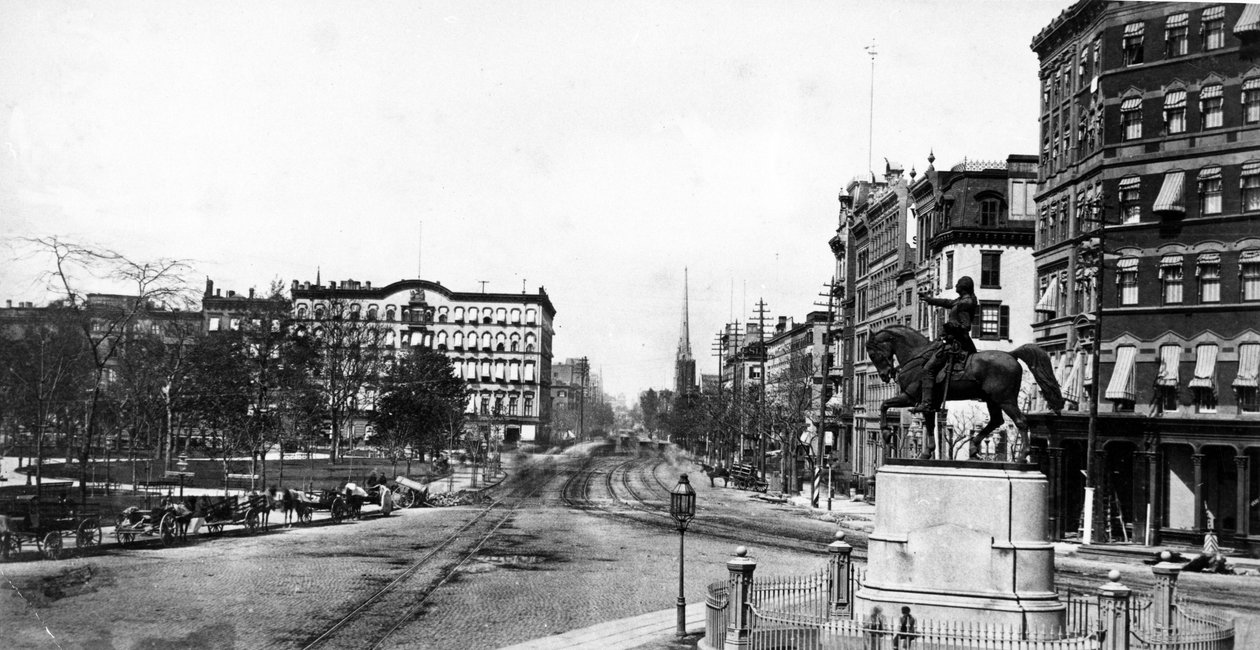 Union Square, New York City, kolem roku 1870 od American Photographer