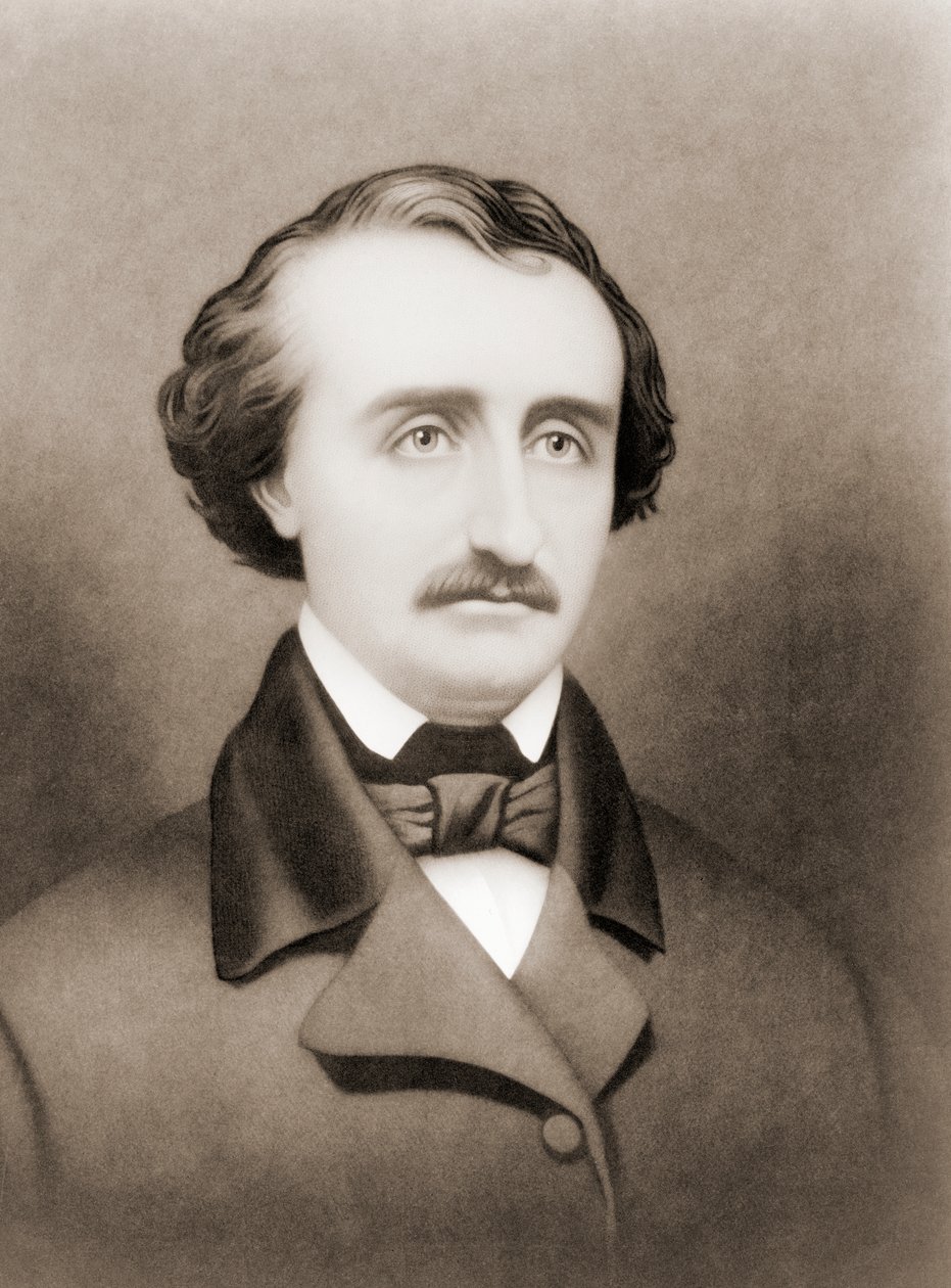 Edgar Allen Poe, po tisku z 19. století od American School