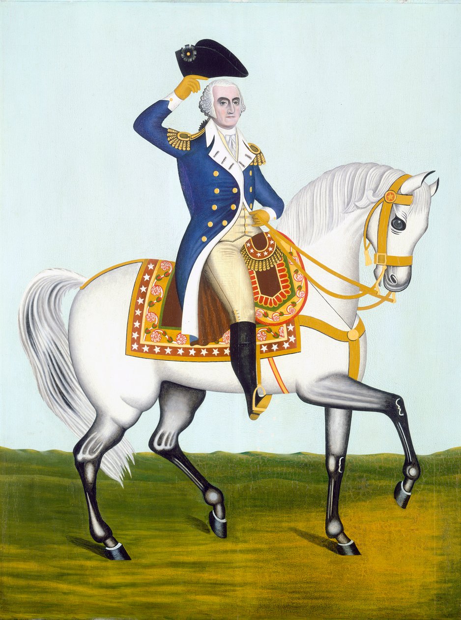 Generál Washington na bílé nabíječce, kolem roku 1835 od American School