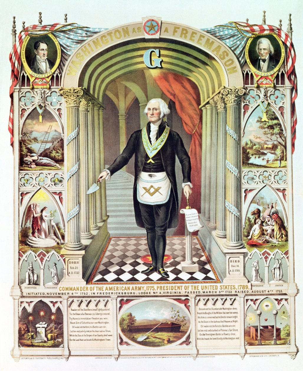 George Washington jako svobodný zednář od American School