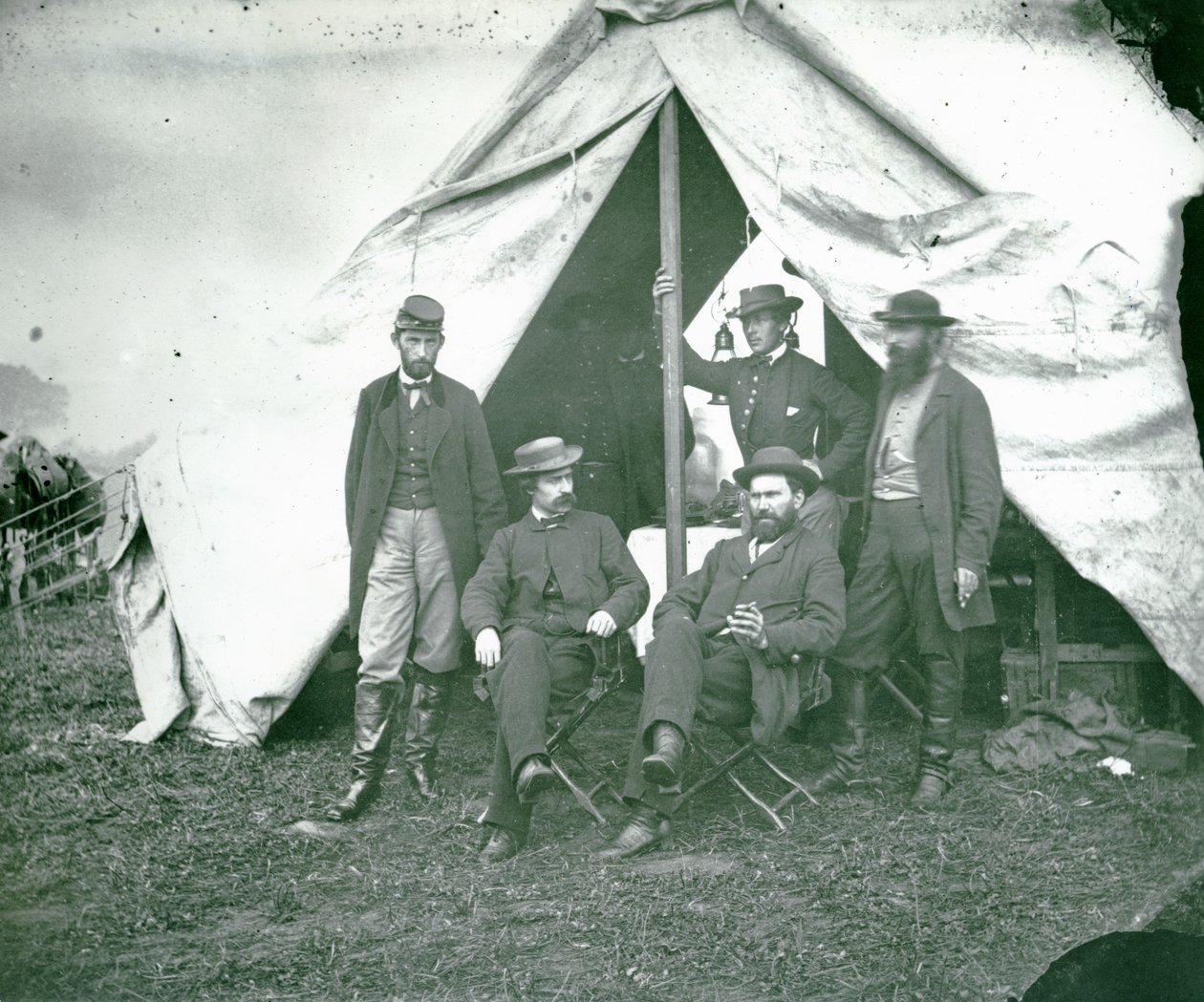 Skupinový portrét Union Mappers v Antietamu, Maryland, 1862 od American School