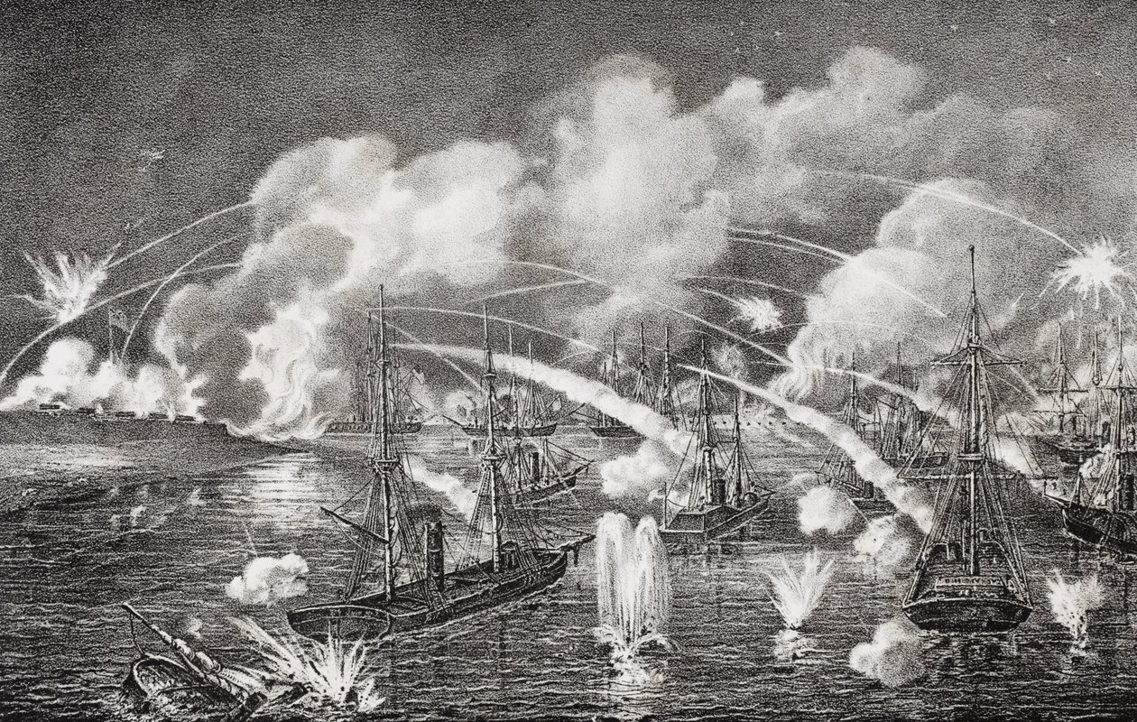 Půlnoční námořní bombardování Fort Jackson, Louisiana 1862 od American School