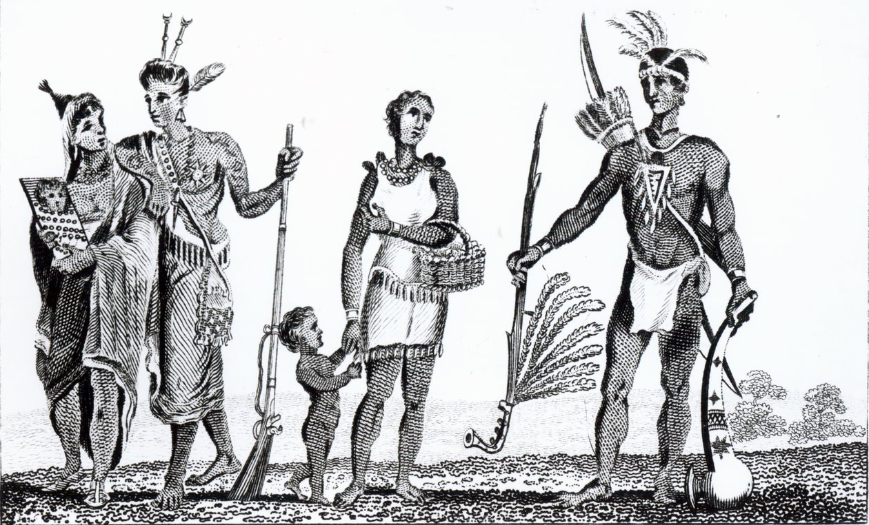 Severoameričtí indiáni, hospoda. od Richarda Phillipse, 1806 od American School