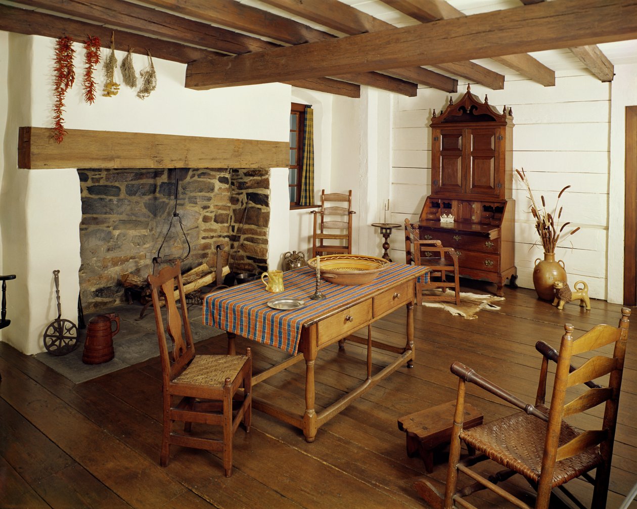 Piedmont Room, Guildford County, Severní Karolína, kolem roku 1766 od American School