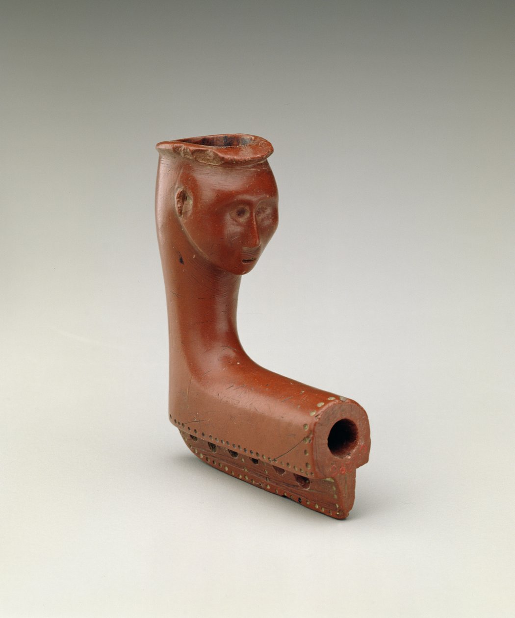 Pipe Bowl, Miami, domorodý Američan, 1750-1800 (vyřezávaný catlinite) od American School