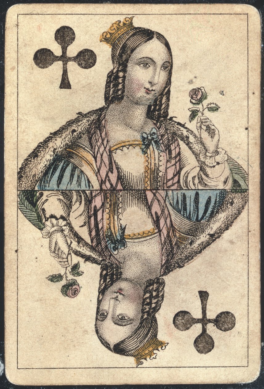 Hrací karta: Queen of Clubs od American School