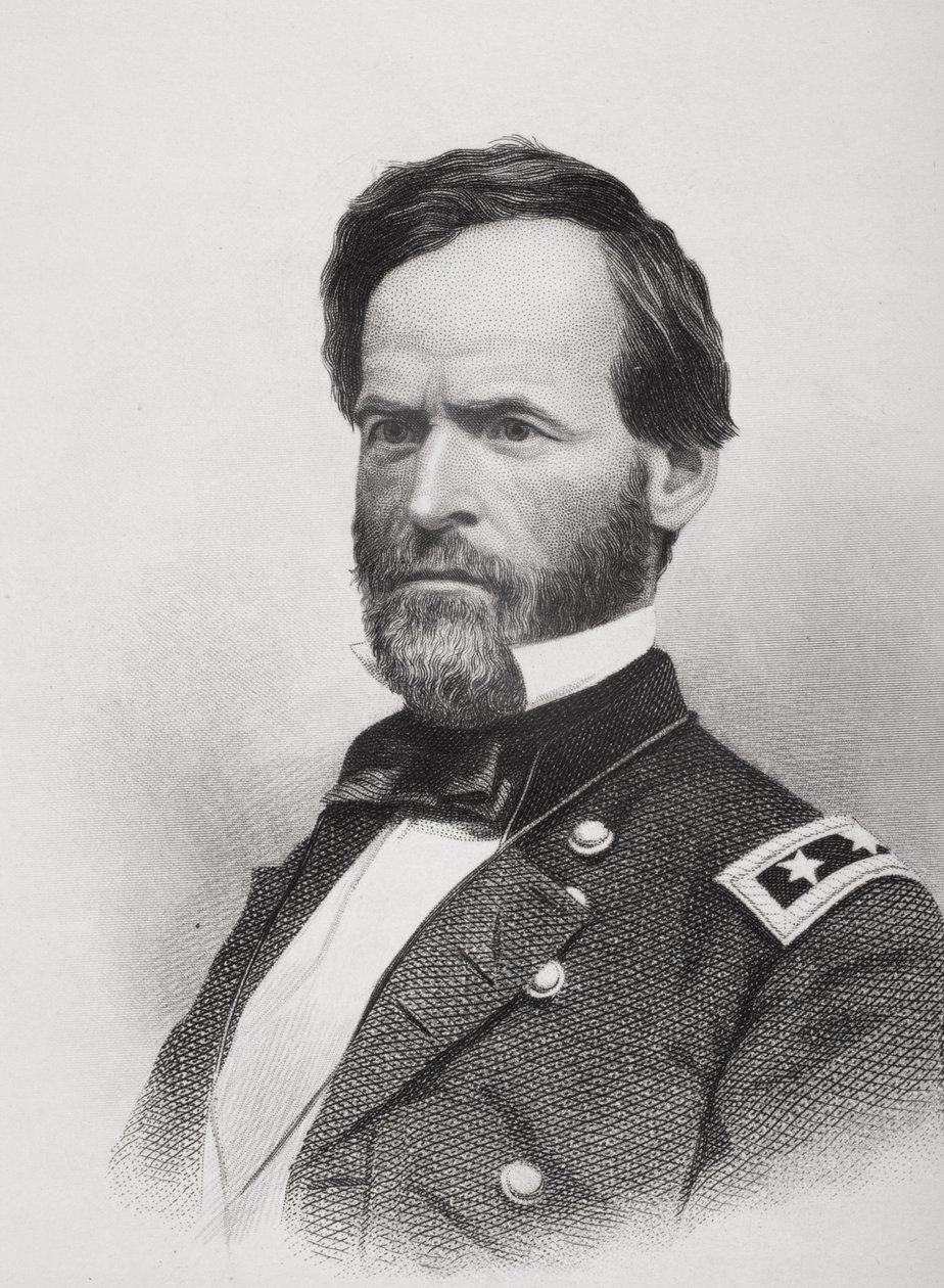 Portrét generála Williama Tecumseha Shermana (1820-91) od American School