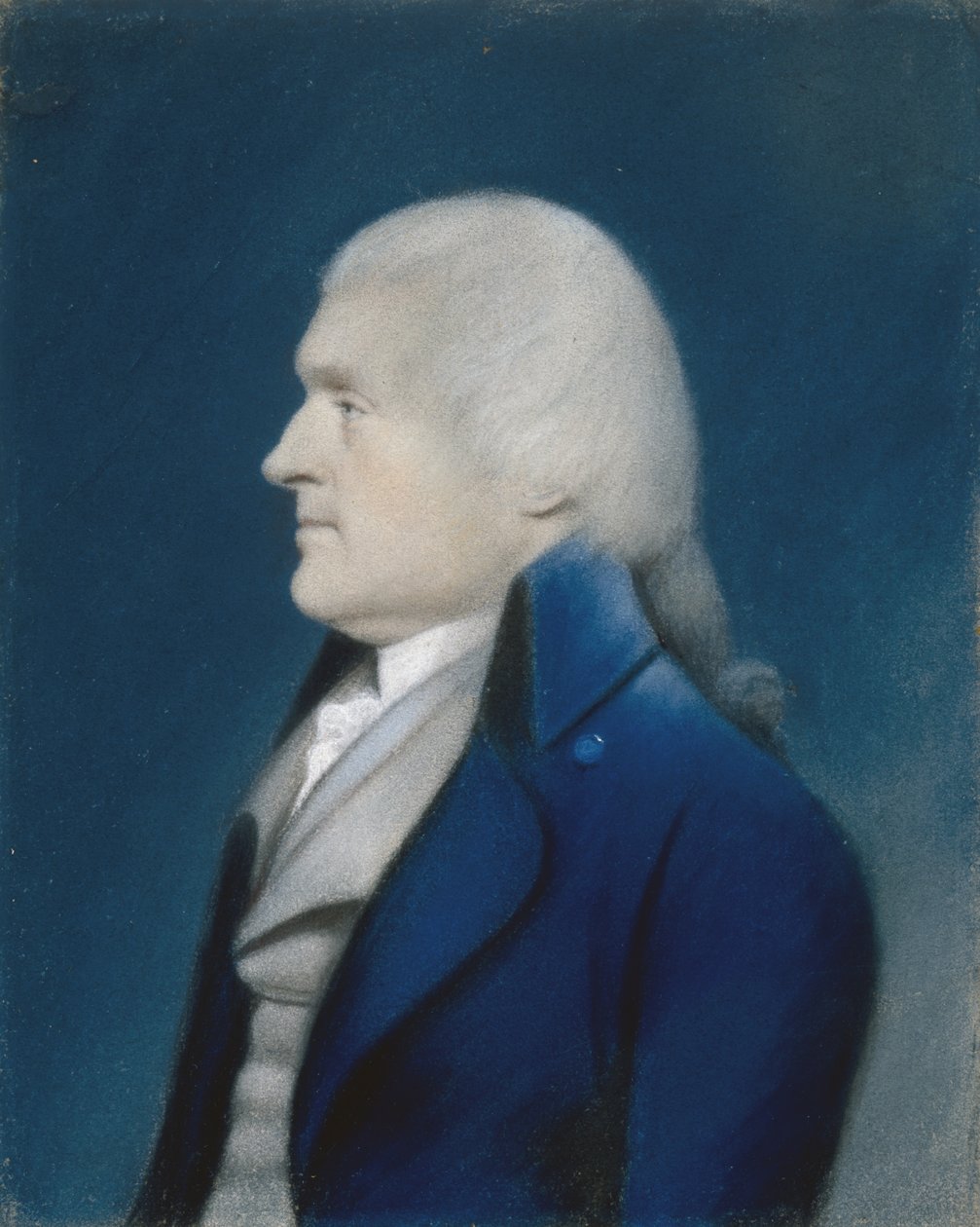Portrét Thomase Jeffersona, c. 1800-1832 (pastel na šedém papíře) od American School