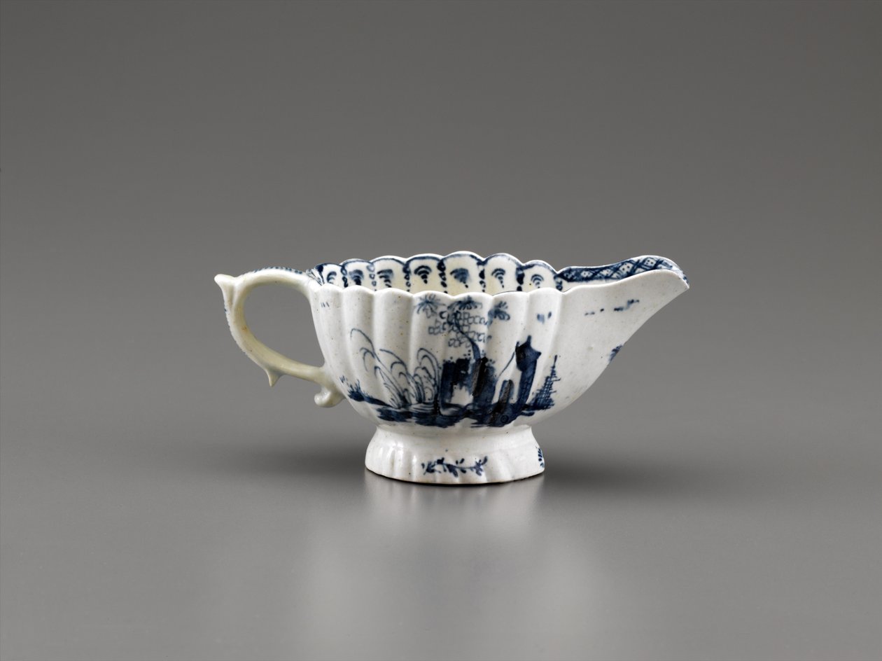 Sauceboat, z čínské manufaktury, Gousse Bonnin & G. A. Morris, 1770-72 (soft-paste porcelán) od American School