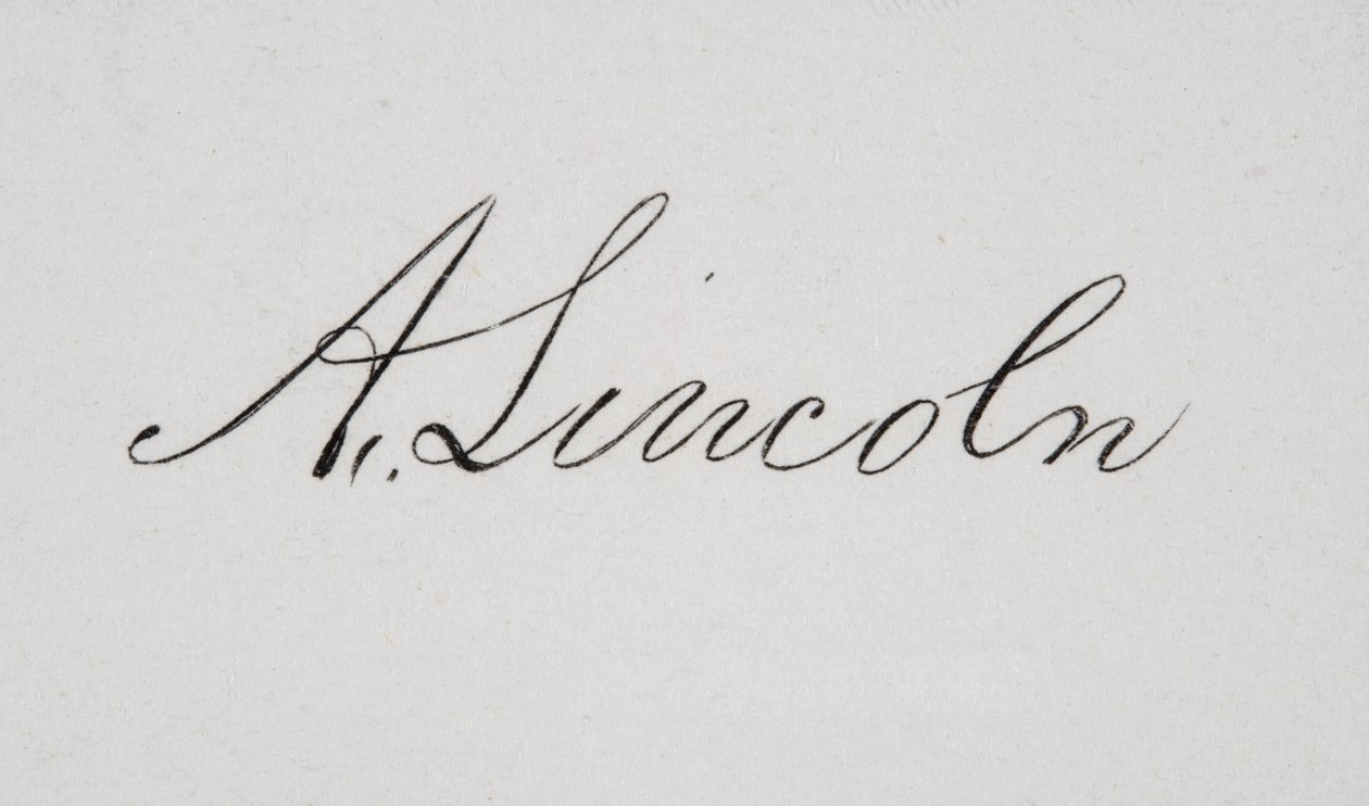Podpis Abrahama Lincolna od American School