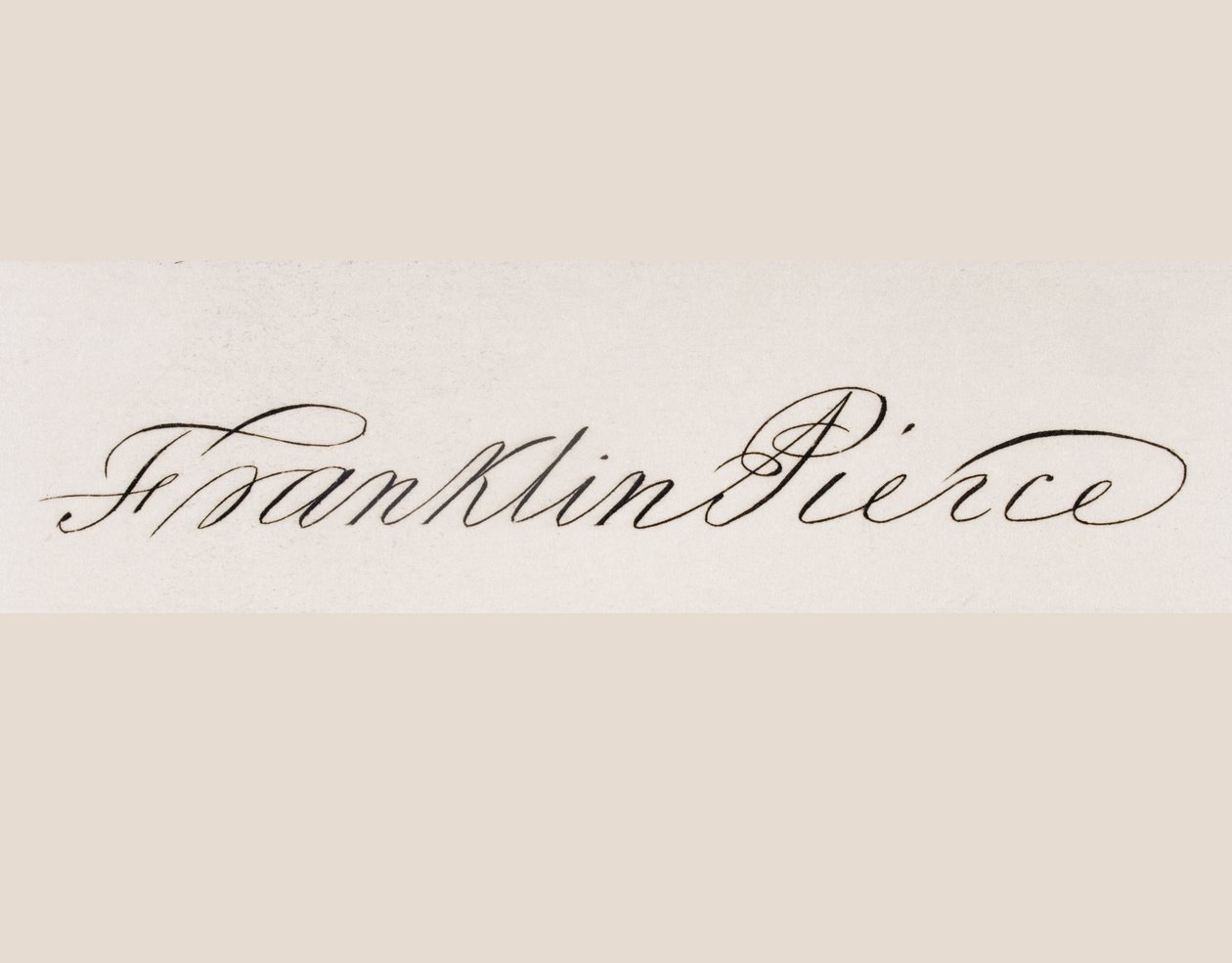 Podpis Franklina Pierce od American School
