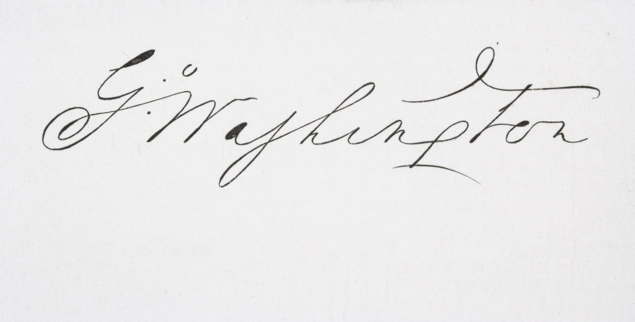 Podpis George Washingtona (inkoust na papíře) od American School
