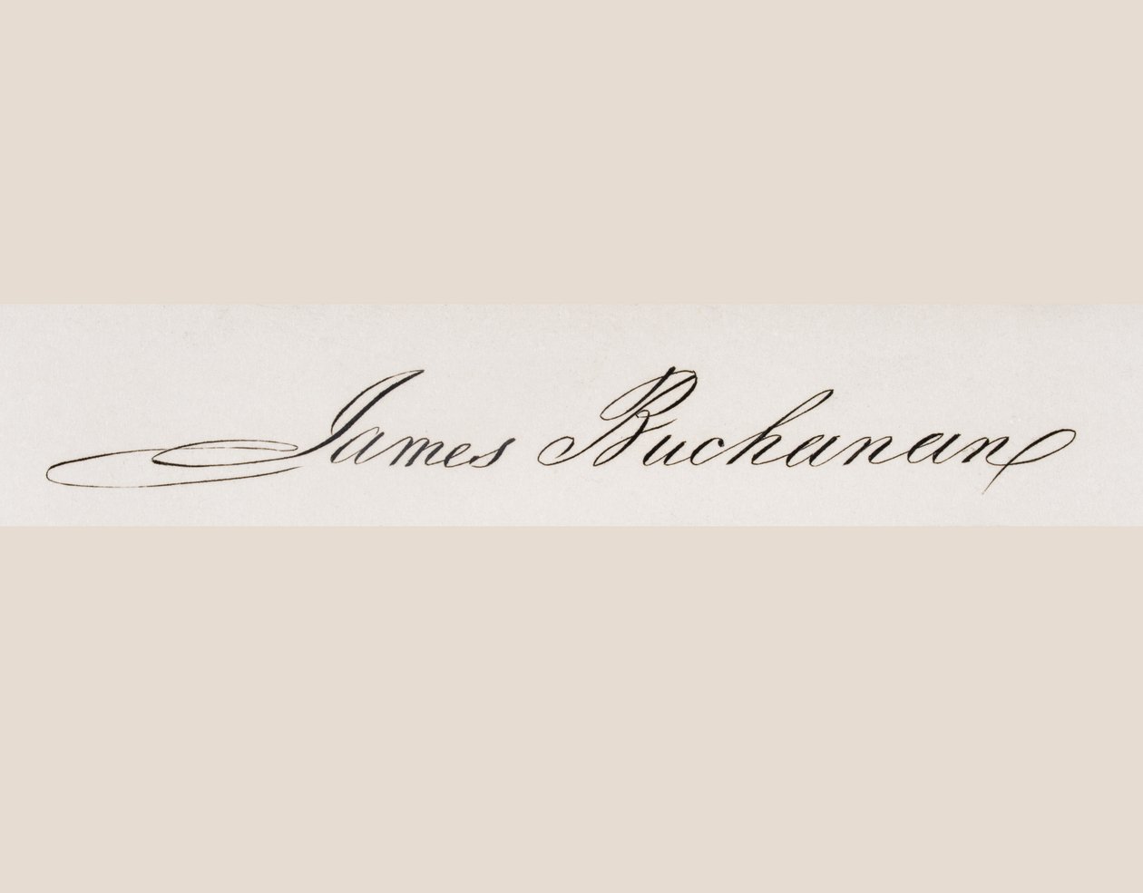 Podpis Jamese Buchanana od American School