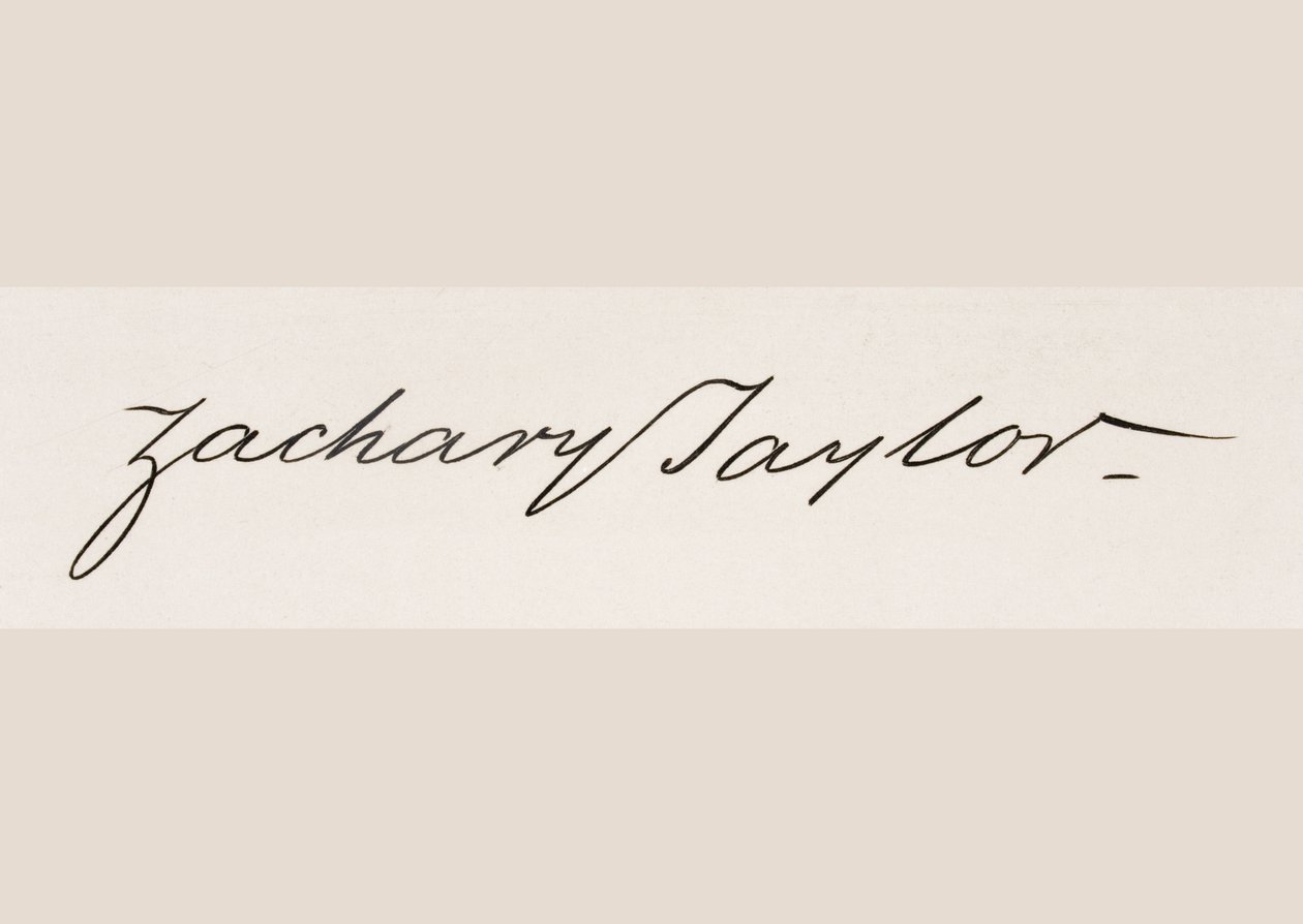 Podpis Zacharyho Taylora od American School