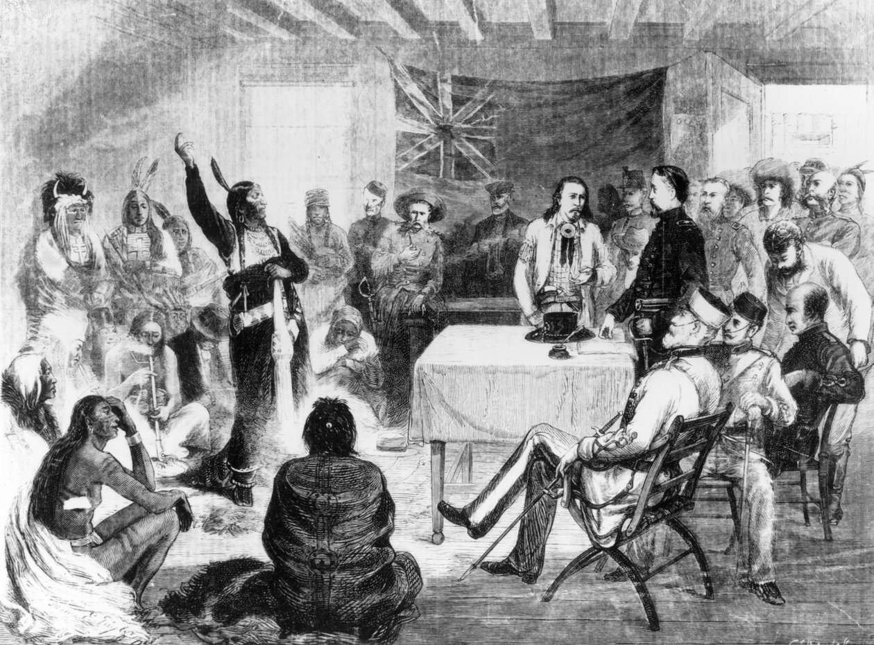 Rada sedícího býka, 1877 od American School