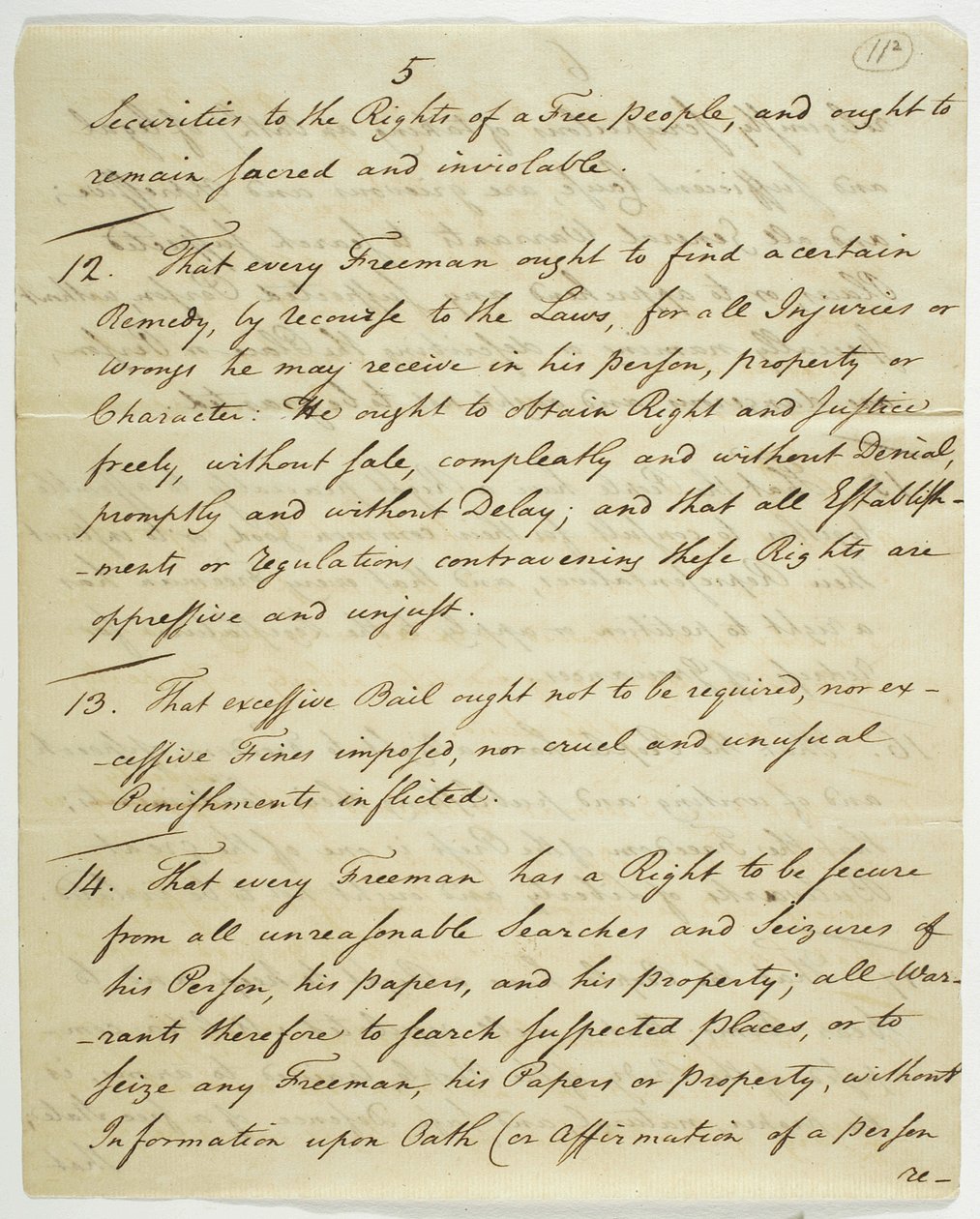 Listina práv, kopie podepsaná ve Federal Hall, 1789 (inkoust na papíře) od American School