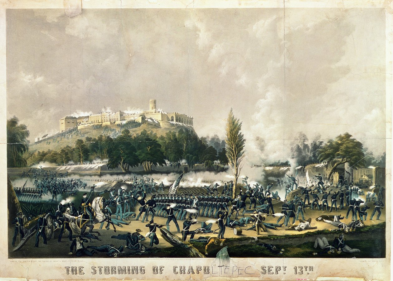 The Storming of Chapultepec, 13. září 1847 od American School