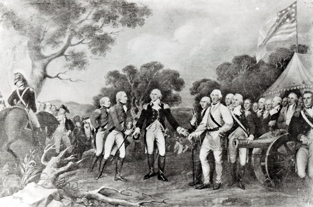 Kapitulace generála Burgoyne Saratoga, New York, 17. října 1777 od American School