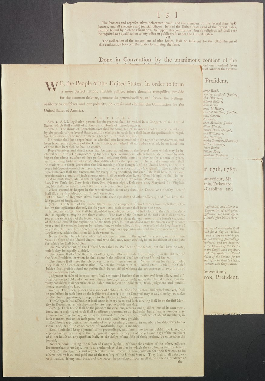 Ústava Spojených států, 1787 od American School