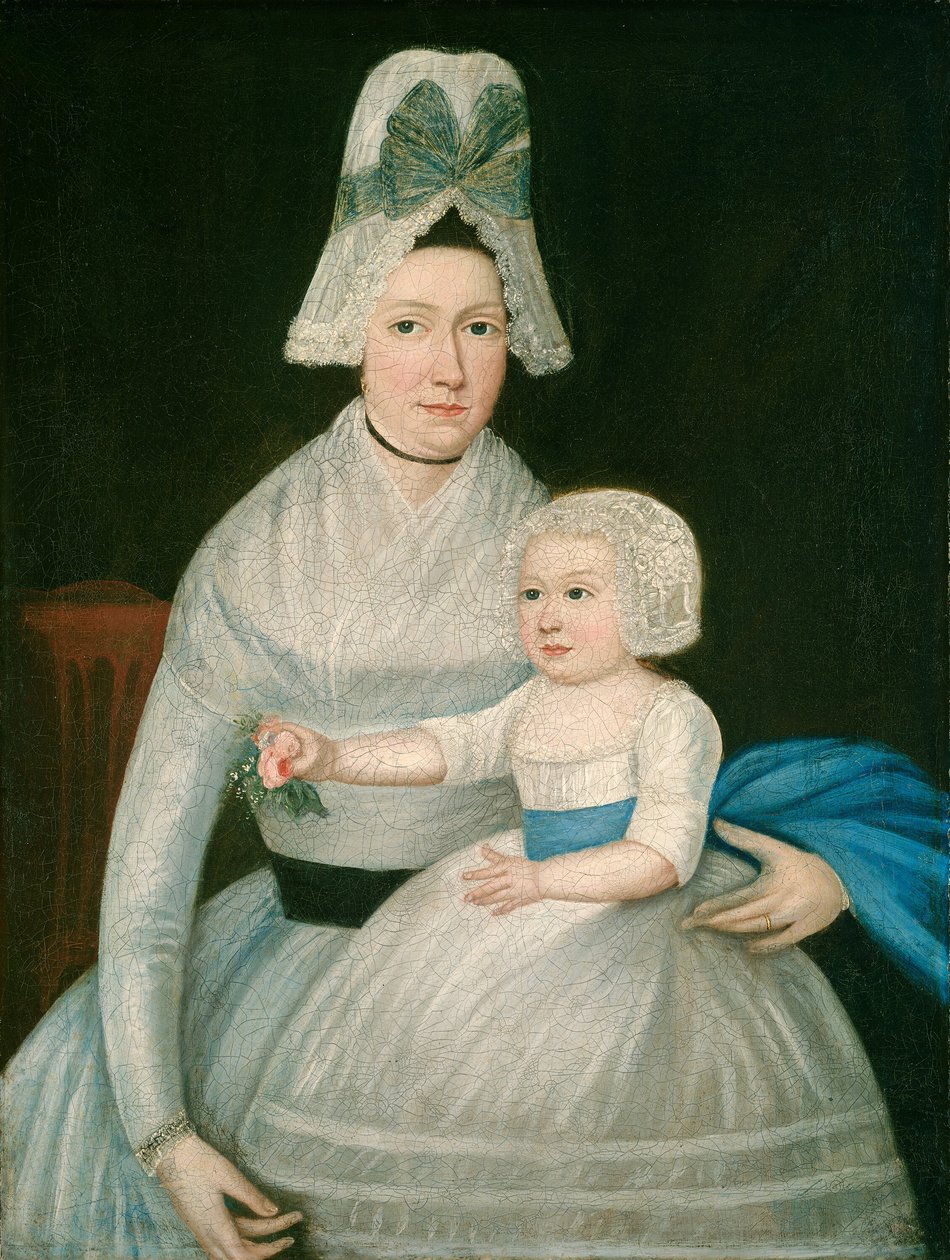 Matka a dítě v bílém od American 18th Century