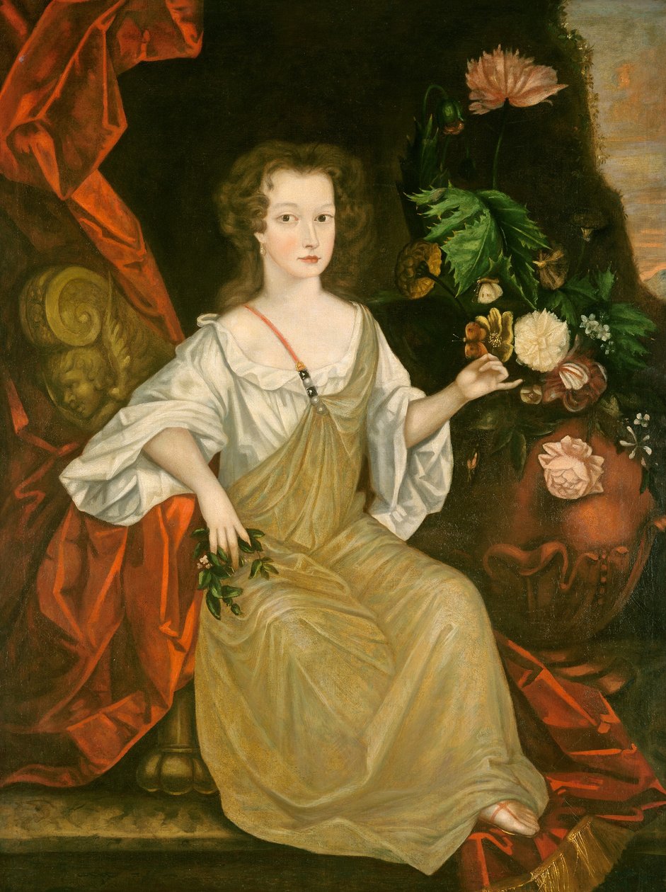 Mladá žena s motýlem od American 18th Century