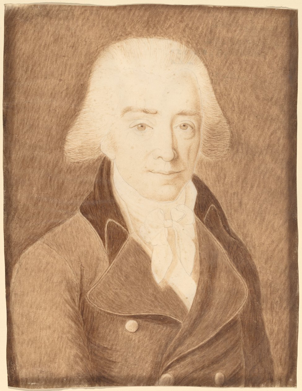 Muž ve skvělém kabátě od American 18th Century or Possibly Joseph Badger